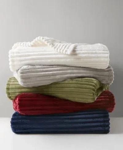 Arch Studio Ribbed Plush Blanket Macys Exclusive In Ivory