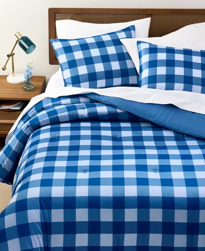 Arch Studio S Gingham 3-pc. Comforter Set, Full/queen, Macy's Exclusive In Blue