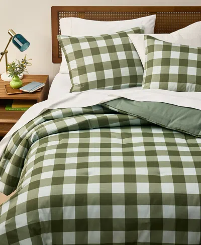 Arch Studio S Gingham 3-pc. Comforter Set, Full/queen, Macy's Exclusive In Green