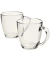 Arch Studio Tapered Glass Mugs, Set Of 2, Macy's Exclusive In Transparent