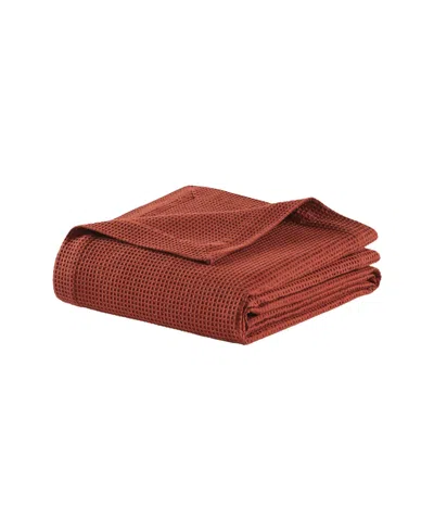 Arch Studio Waffle Cotton Blanket, Full/queen, Exclusively At Macy's In Rust