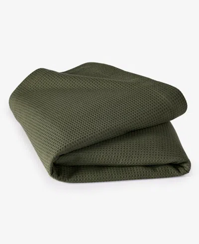 Arch Studio Waffle Cotton Blanket, Twin, Exclusively At Macy's In Olive
