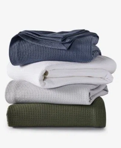 Arch Studio Waffle Cotton Blankets Exclusively At Macys In Gray