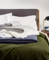 Arch Studio Waffle Cotton Blankets Exclusively At Macys In Olive