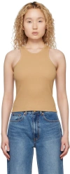 Arch The Beige Crewneck Tank Top In Beige