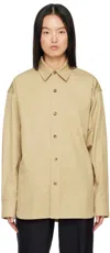 Arch The Beige Oversized Shirt In Beige