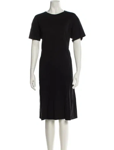 Pre-owned Arch The Crew Neck Knee-length Dress In Black