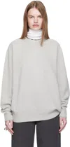 Arch The Gray Cashmere Relaxed Pullover Sweater In Multi