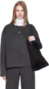 Arch The Gray Handmade Wool Cashmere Top In Gray