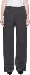 Arch The Gray Handmade Wool Cashmere Trousers In Gray