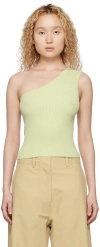Arch The Green Single-shoulder Tank Top In Avocado