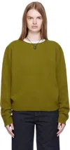 Arch The Green Wide Neck Cashmere Pullover Sweater In Brown