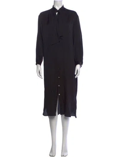 Pre-owned Arch The Silk Long Dress In Black