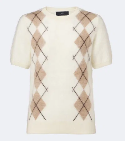 Arch4 Abel Argyle Cashmere Sweater In Beige