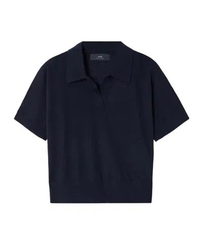 Arch4 Aldwich Organic Cashmere Polo Shirt In Blue