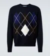 Arch4 Argyle Cashmere Sweater In Blue