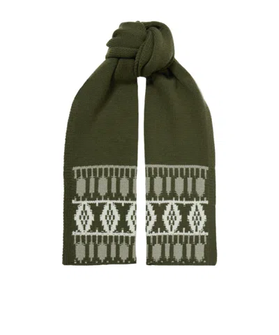 Arch4 Austria Fair Isle Cashmere Scarf In Green