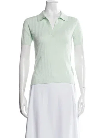 Pre-owned Arch4 Baby Cashmere V-neck Polo In Green