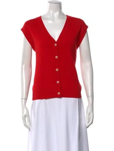 Pre-owned Arch4 Baby Cashmere V-neck Sweater In Red