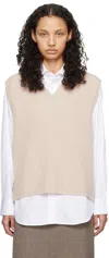 Arch4 Beige Amelia Vest In Bath Stone