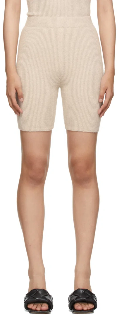 Arch4 Beige Joelle Rib Shorts