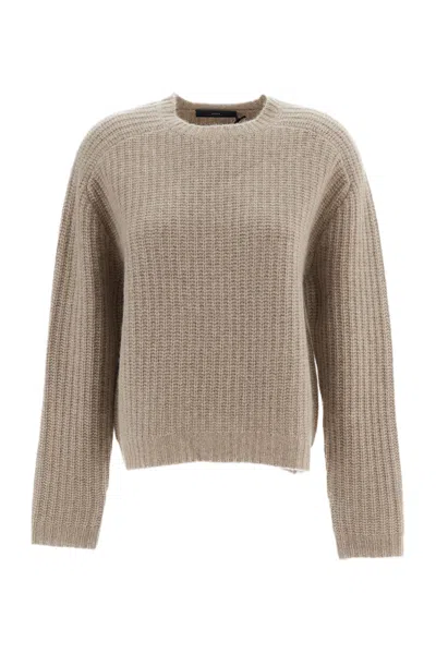 Arch4 Beige Melange Nisha Boxy Cashmere Crewneck Sweater