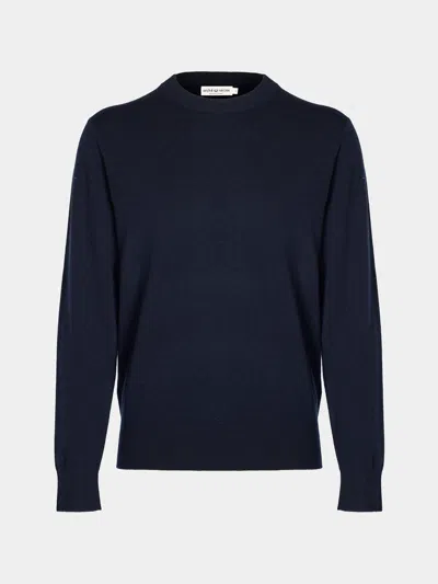 Arch4 Bene Baby Goat Cashmere Crew-neck Sweater Size: M In Blue