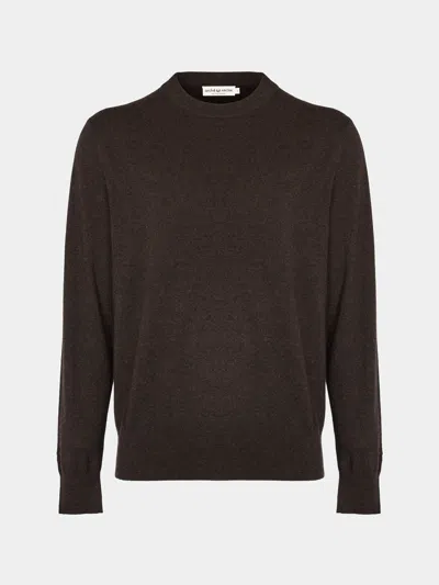 Arch4 Bene Baby Goat Cashmere Crew-neck Sweater Size: M In Brown