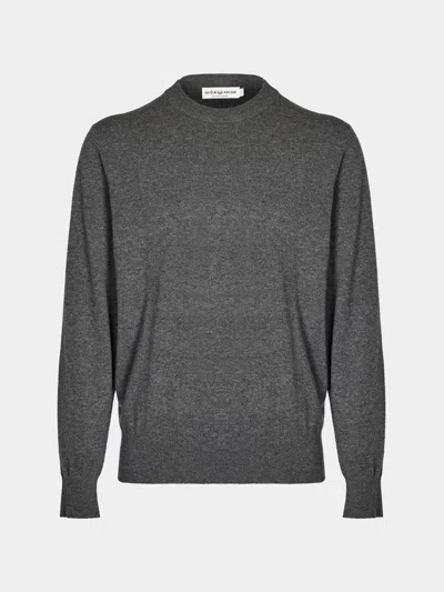 Arch4 Bene Baby Goat Cashmere Crew-neck Sweater Size: Xl In Gray