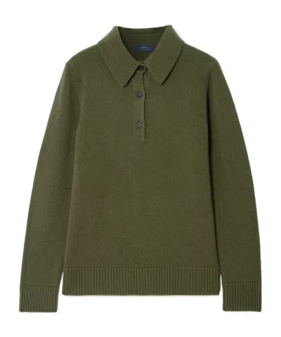Arch4 Bessi Cashmere Polo Sweater In Green