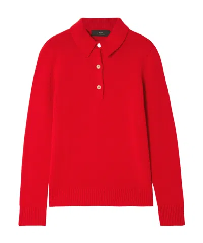Arch4 Bessi Cashmere Polo Sweater In Red