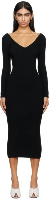 Arch4 Black Bridgewater Midi Dress In Black