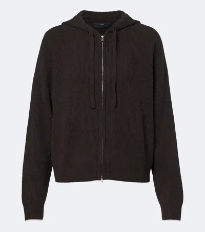 Arch4 Bray Ribbed-knit Cashmere Hoodie In Brown