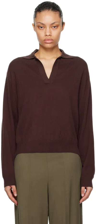 Arch4 Burgundy Oxford Sweater In Berry