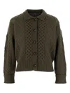 Arch4 Cashmere Cardigan With Cable Knit Pattern In Brown