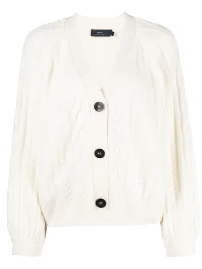 Arch4 Cable-knit Cashmere Cardigan In White