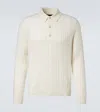 Arch4 Cable-knit Cashmere Polo Sweater In Neutral