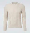 Arch4 Cable-knit Cashmere Sweater In Neutral