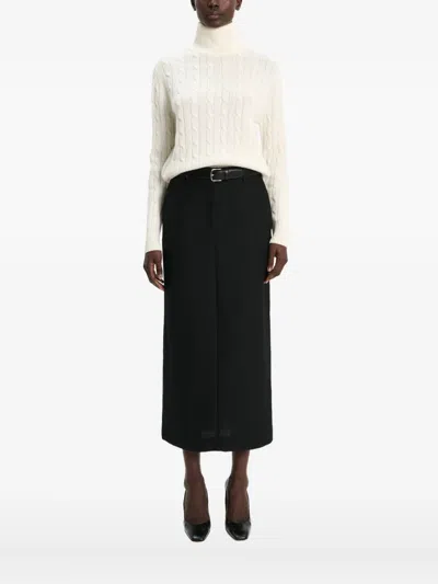 Arch4 Cable-knit Roll-neck Jumper In White