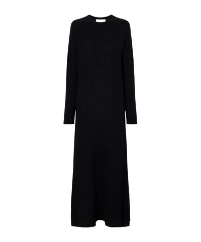 Arch4 Delfino Cable-knit Cashmere And Silk-blend Maxi Dress In Multi