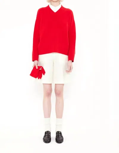 Arch4 Cashmere Andrea In Postbox Red In Multi