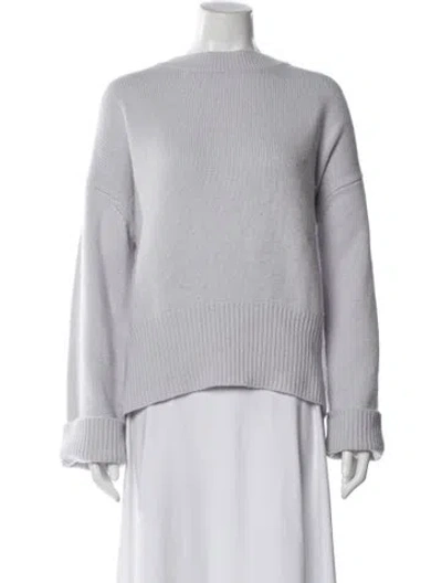 Pre-owned Arch4 Cashmere Bateau Neckline Sweater In Blue