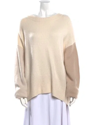 Pre-owned Arch4 Cashmere Bateau Neckline Sweater In Neutral