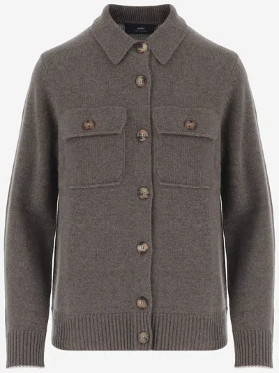 Arch4 Sackville Cashmere Cardigan In Brown