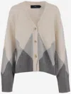 Arch4 Cashmere Cardigan With Shades In Neutral