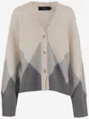 Arch4 Cashmere Cardigan With Shades In Multi