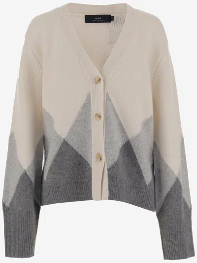 Arch4 Cashmere Cardigan With Shades In Multi
