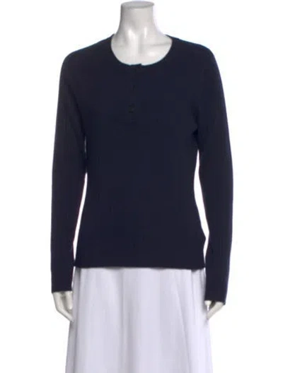 Pre-owned Arch4 Cashmere Crew Neck Sweater In Blue