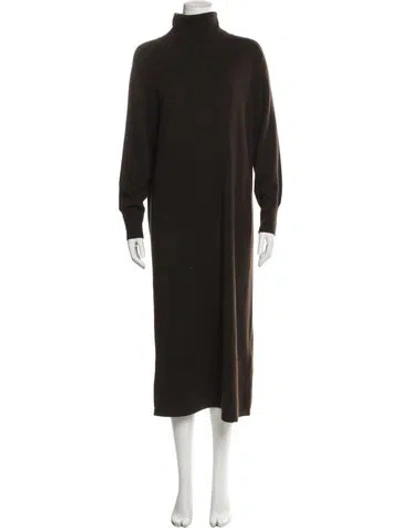 Pre-owned Arch4 Cashmere Long Dress In Black