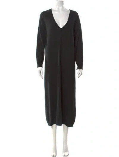 Pre-owned Arch4 Cashmere Long Dress In Black